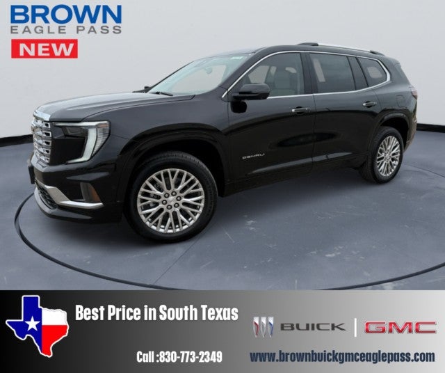2026 GMC Acadia Denali in Ebony Twilight Metallic — front three-quarter view