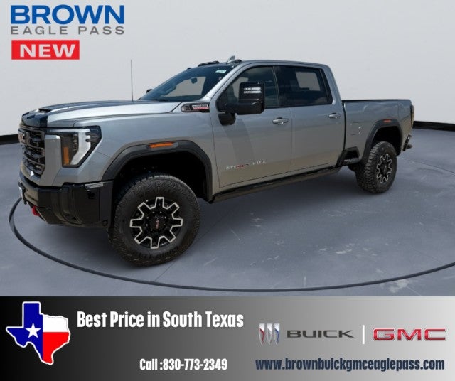 2026 GMC Sierra 2500 HD AT4X in Sterling Metallic — front three-quarter view