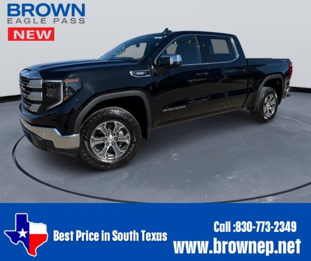 2026 GMC Sierra 1500 SLE in Onyx Black — front three-quarter view