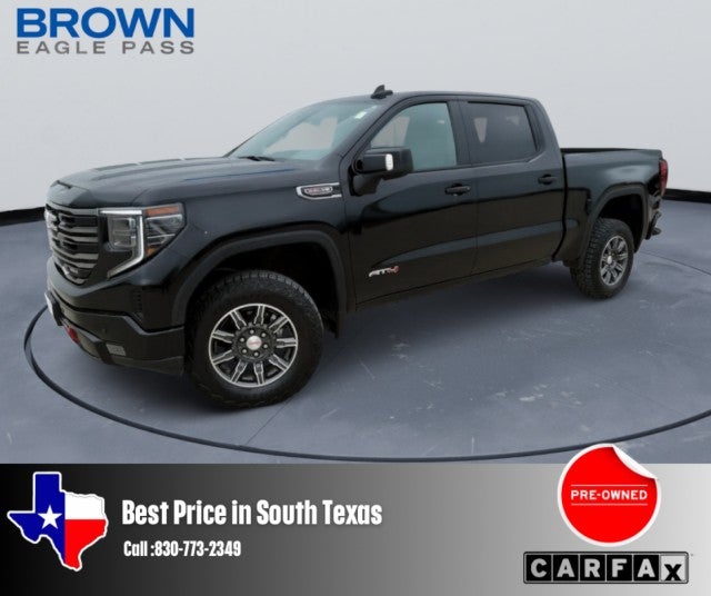 2025 GMC Sierra 1500 AT4 in Onyx Black — front three-quarter view