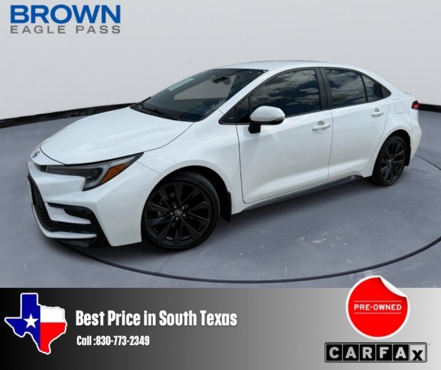 2024 Toyota Corolla Hybrid SE in White — front three-quarter view