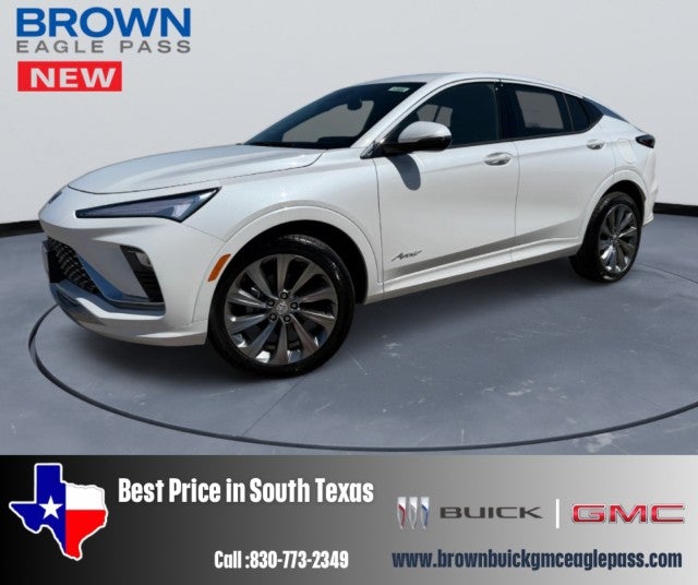 2026 Buick Envista Avenir in White Frost Tricoat — front three-quarter view