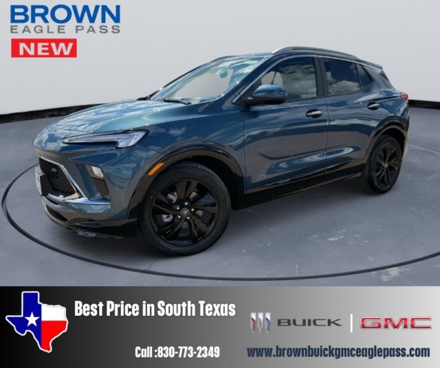 2026 Buick Encore GX Sport Touring in Ocean Blue Metallic — front three-quarter view
