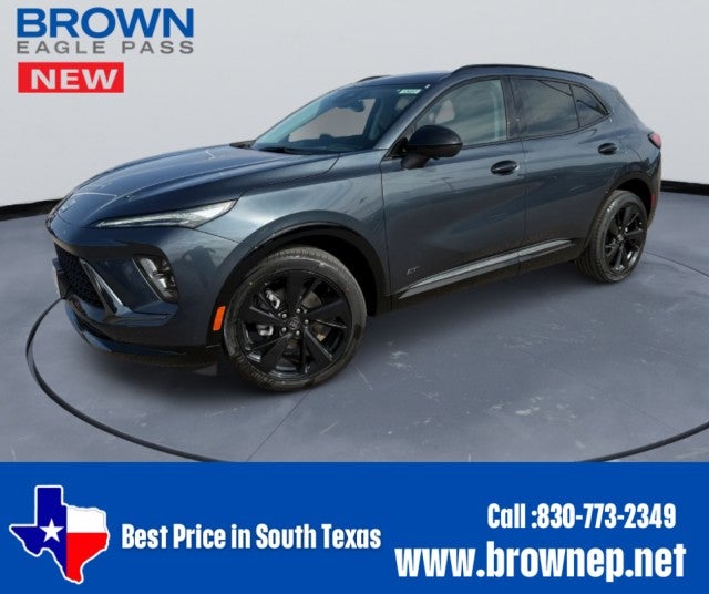 2026 Buick Envision Sport Touring in Quartz Blue Metallic — front three-quarter view
