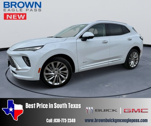 2026 Buick Envision Avenir in Iridescent White Tricoat — front three-quarter view